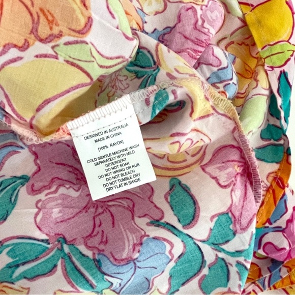 Abel The Label Strapless Tiered Floral Maxi Dress Anthropologie - Picture 8 of 8